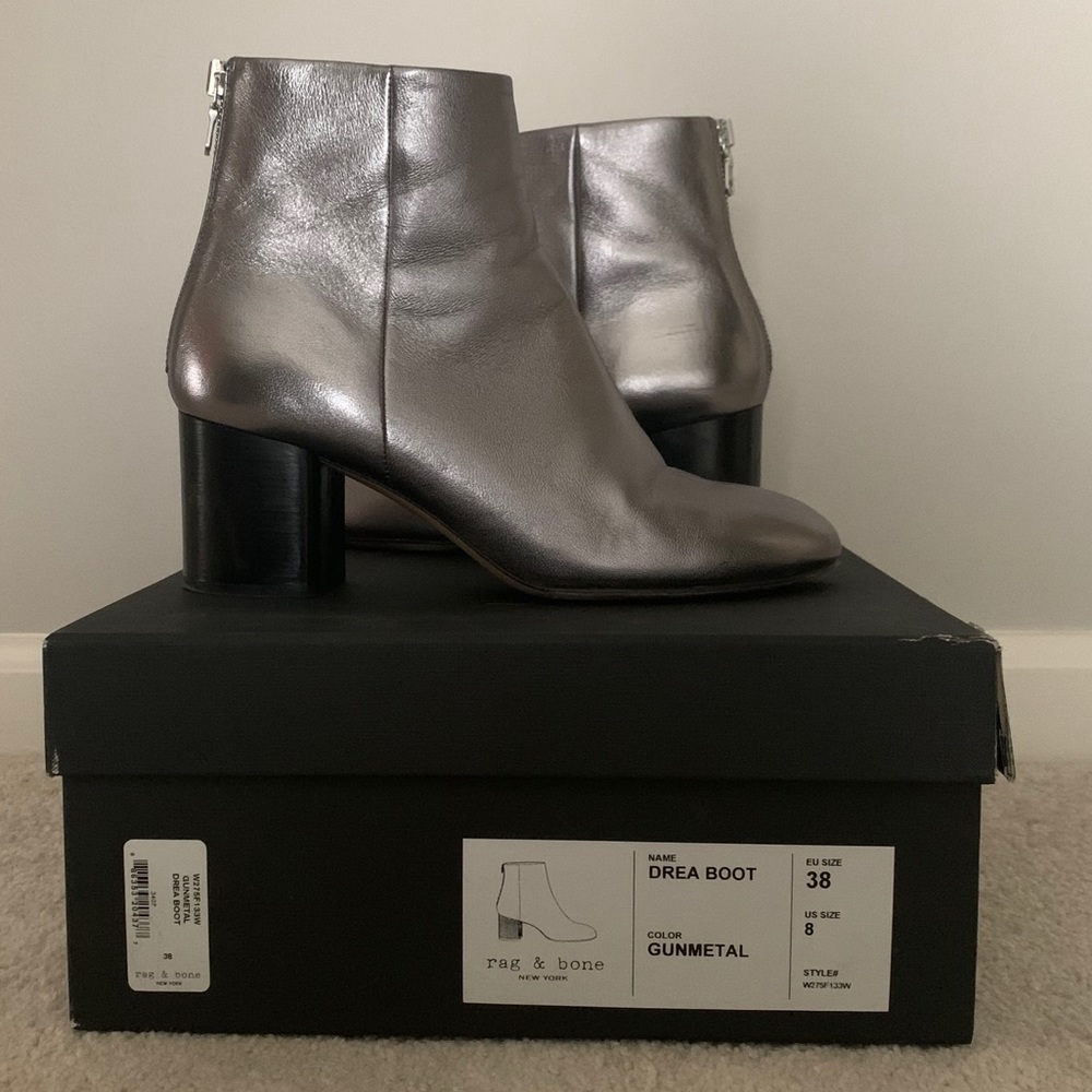 rag & bone DREA BOOT - Gunmetal Size 8